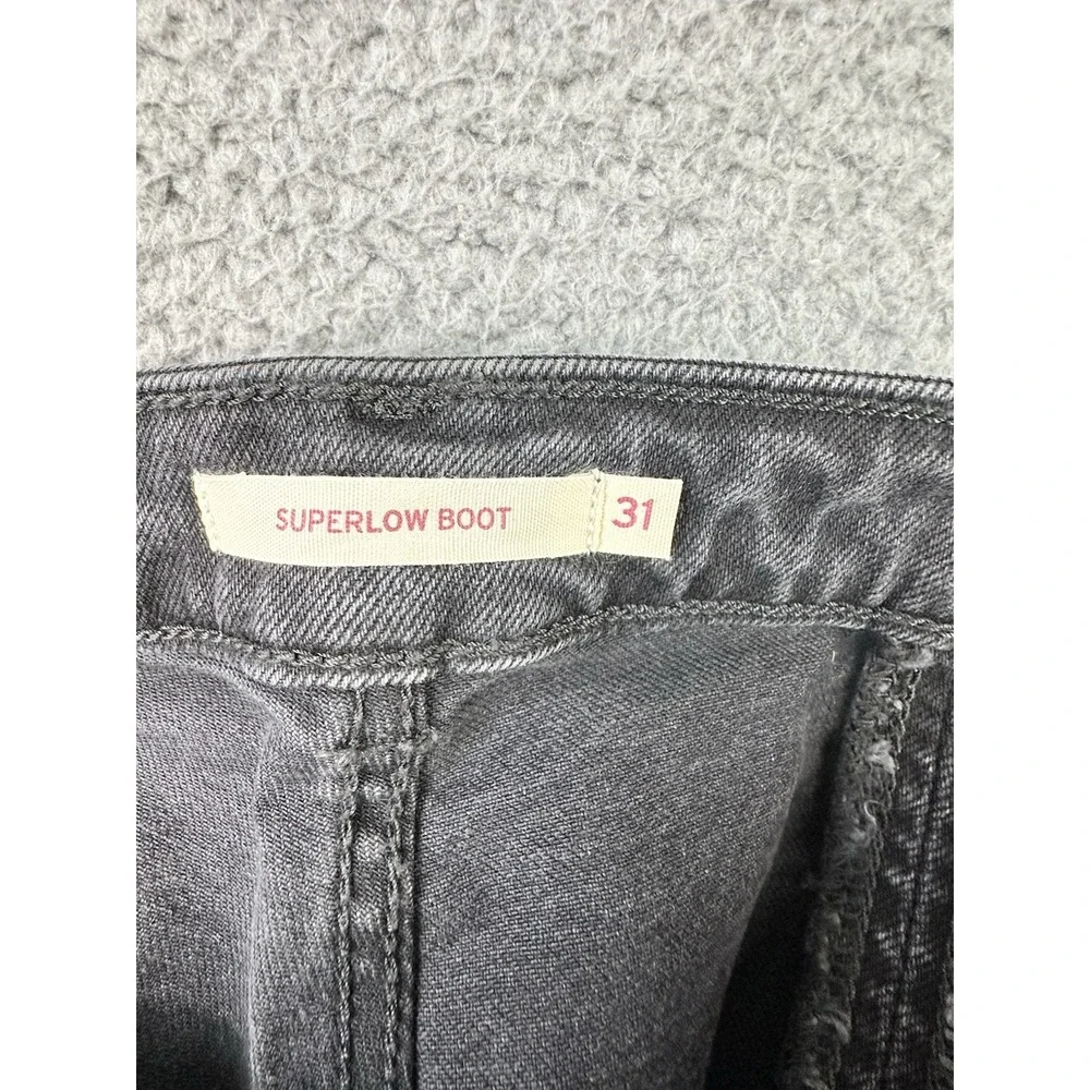 Levi's Superlow Bootcut Seamed Jeans Black 31X32 NWT